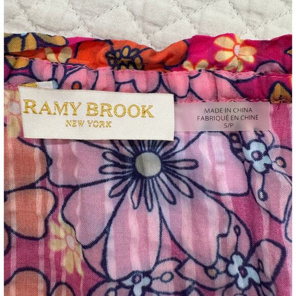 Ramy Brooke Janae Floral Blouse Size Small - Picture 5 of 11